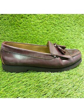 G.H. Bass Weejuns Mens Size 10.5W Burgundy Classic Leather Tassel Loafer Shoes